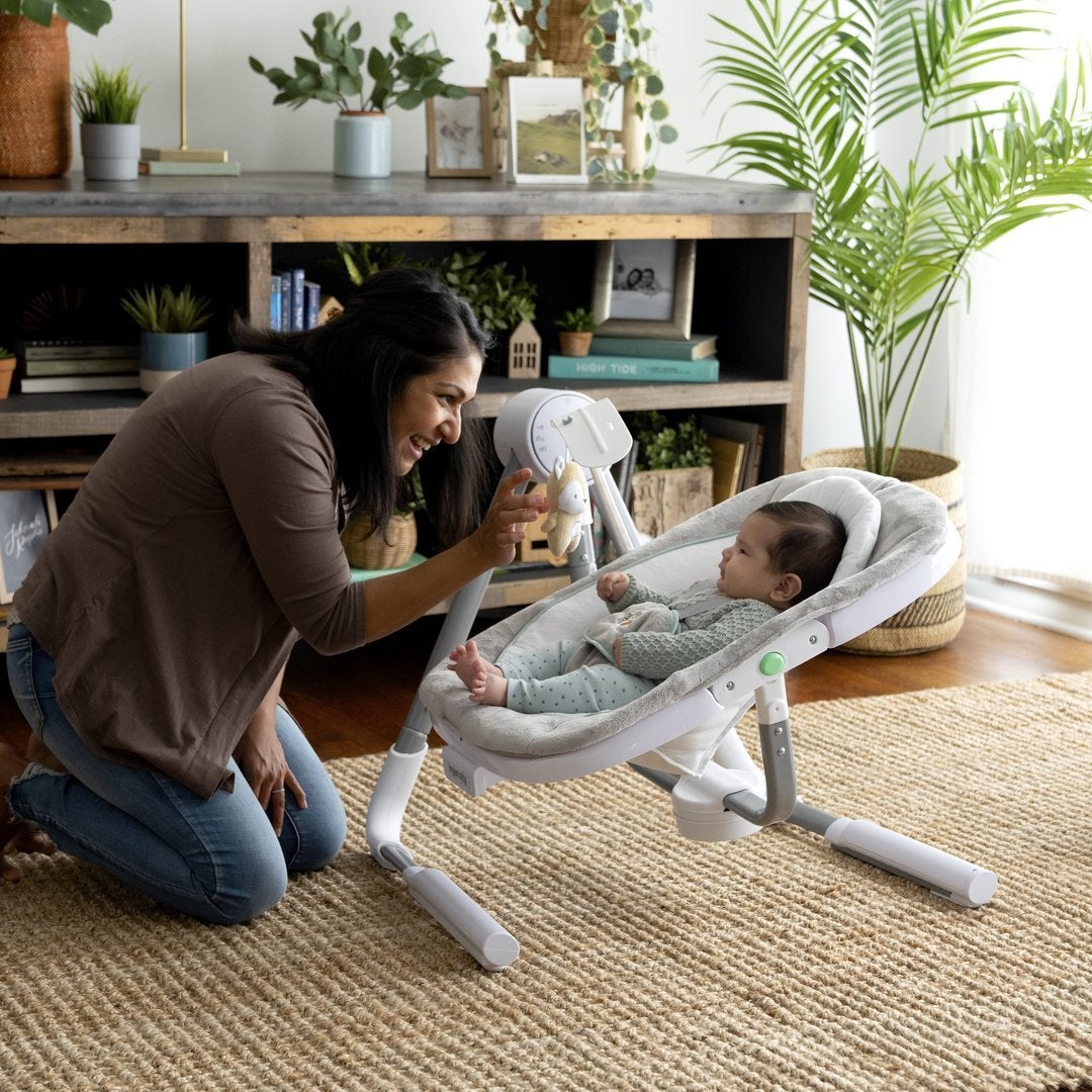 Ingenuity AnyWay Sway DualDirection Portable Swing Ray Baby Swings