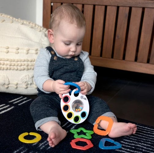 Baby Einstein Shake, Rattle & Soothe Teether Links Ring Toy Rattle