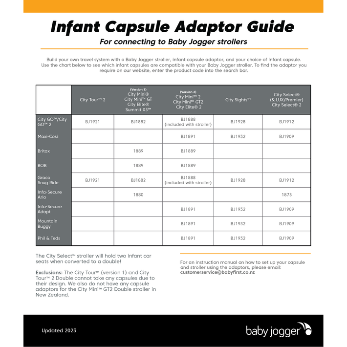 Baby Jogger City Go 2 Infant Capsule Slate Infant Capsules