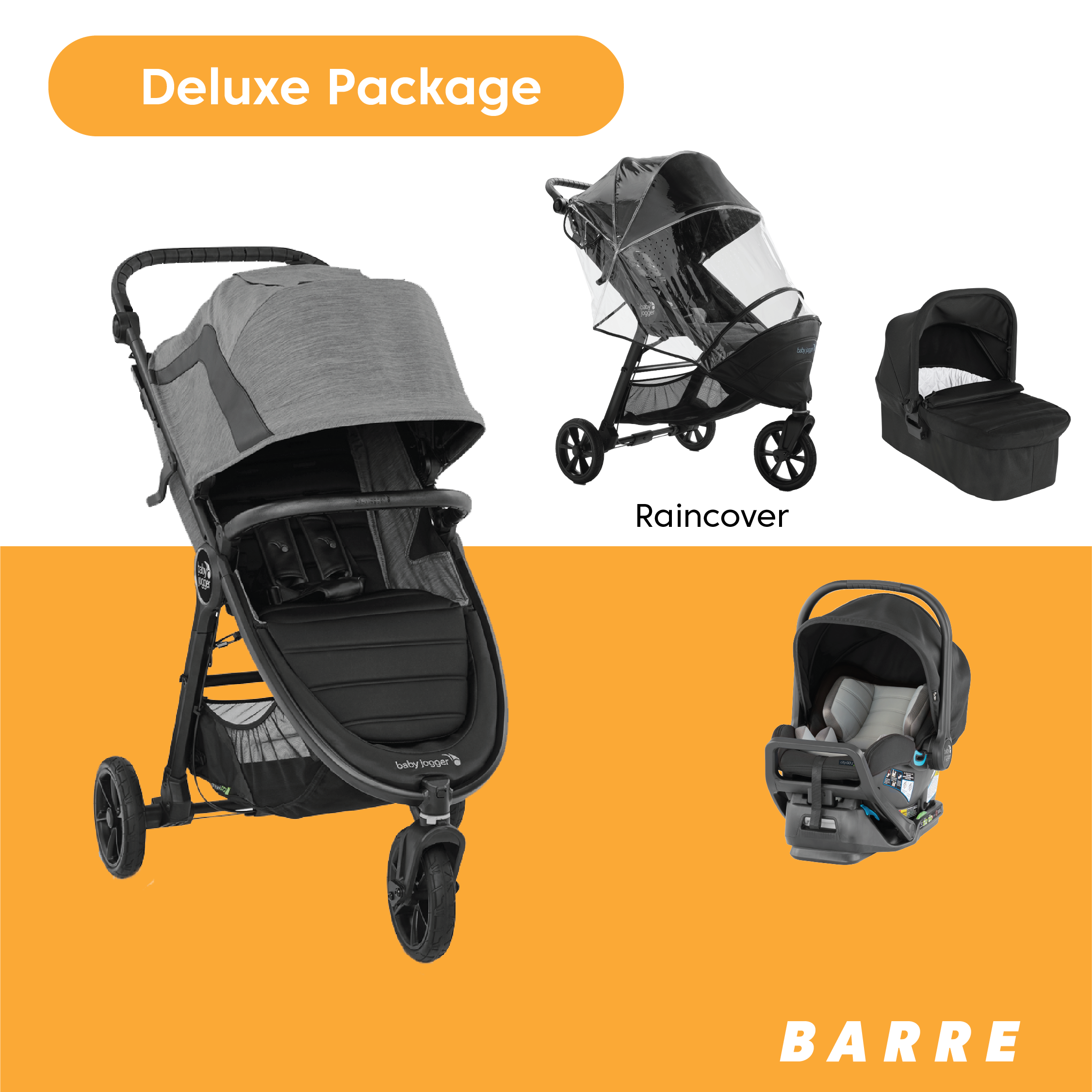 Baby Jogger City Mini GT2 Stroller Barre Standard Package 3 Wheel