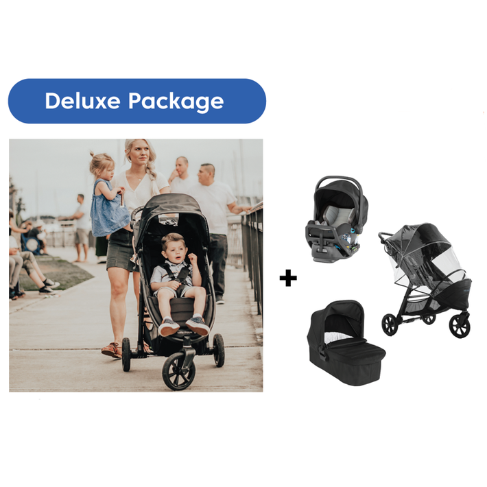Baby Jogger City Mini GT2 Stroller Stone Grey Deluxe Package 3 Wheel Strollers Baby Factory