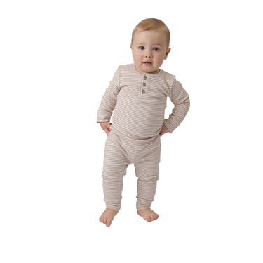 Ricochet Baby Rib Bodysuit Hazelnut Stripe