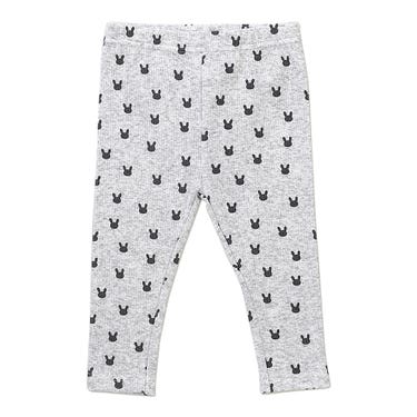Mobi Minors Rib Leggings Grey Bunny