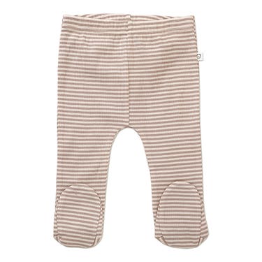 Ricochet Baby Rib Footed Legging Hazelnut Stripe