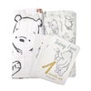 Bubba Blue Disney Classic Pooh 2-Pack Muslin Wraps with 12 Milestone Cards