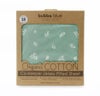 Bubba Blue Organic Cotton Co-Sleeper Fitted Sheet Leaves Olive