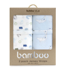 Bubba Blue Sleepy Safari Bamboo 2pk Stretch Jersey Swaddle Wraps Sky