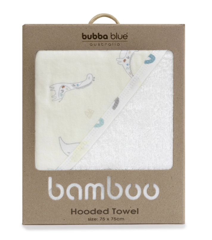 Bubba Blue Sleepy Safari Bamboo Hooded Towel Vanilla Towels & Face