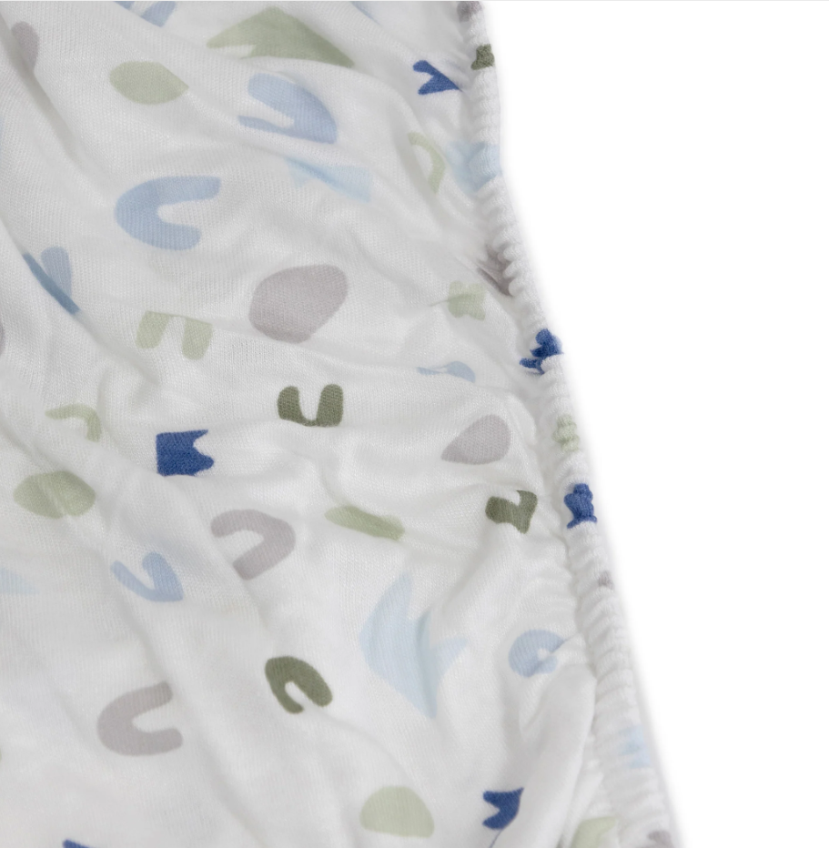 Bubba Blue Sleepy Safari Bamboo Jersey Cosleeper Fitted Sheet Sky