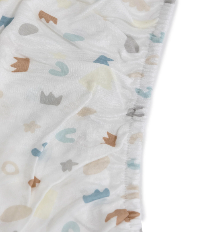 Bubba Blue Sleepy Safari Bamboo Jersey Cosleeper Fitted Sheet Vanilla