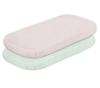 Bubba Blue Terrazzo 2-Pack Co-Sleeper Fitted Sheet Sage/Rose