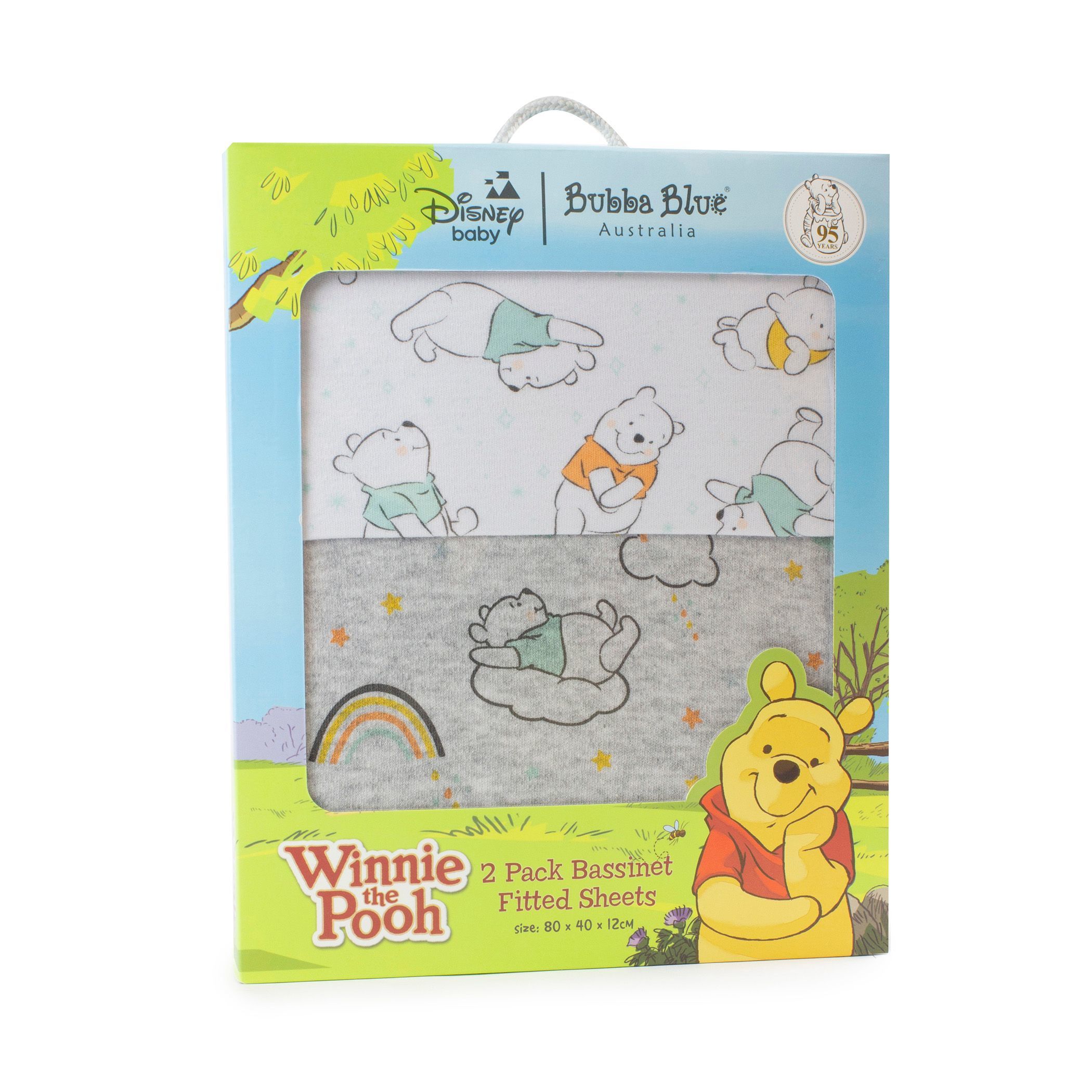 Bubba Blue Winnie The Pooh 2-pack Jersey Bassinet Fitted Sheets