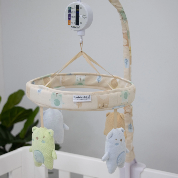 Bubba Blue Woodland Bear Musical Mobile Mobiles Baby Factory