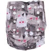 Babyco Reusable Cloth Nappy with 2 Microfibre Inserts Grey Cats