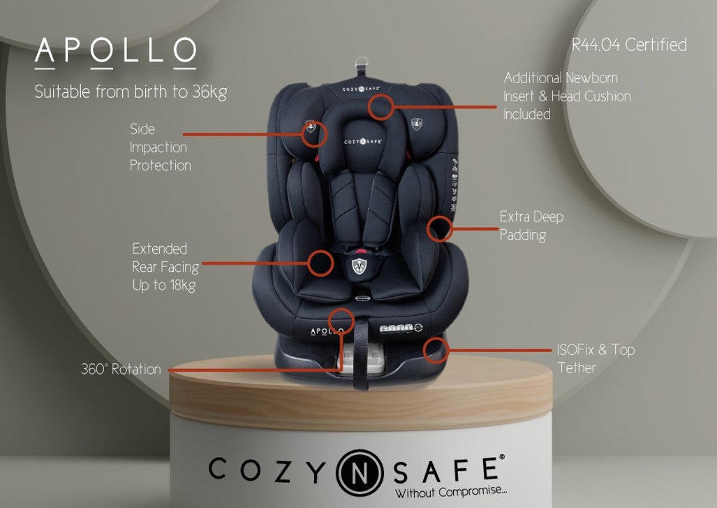 Cozy N Safe Apollo 360 Degree Rotation Car Seat Carseats Baby Factory