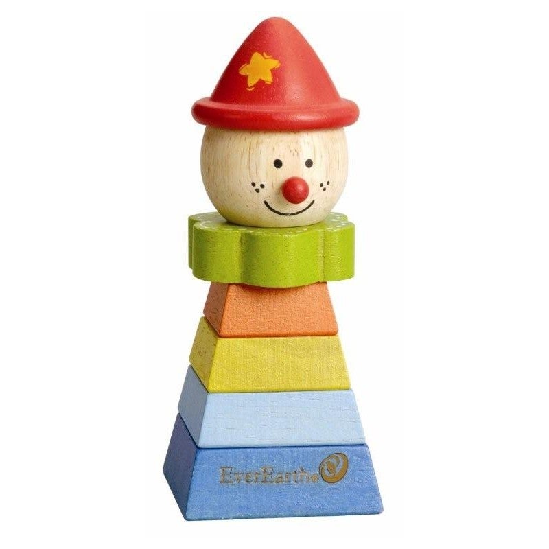 EverEarth Stacking Clown Red Wooden Toys Baby Factory