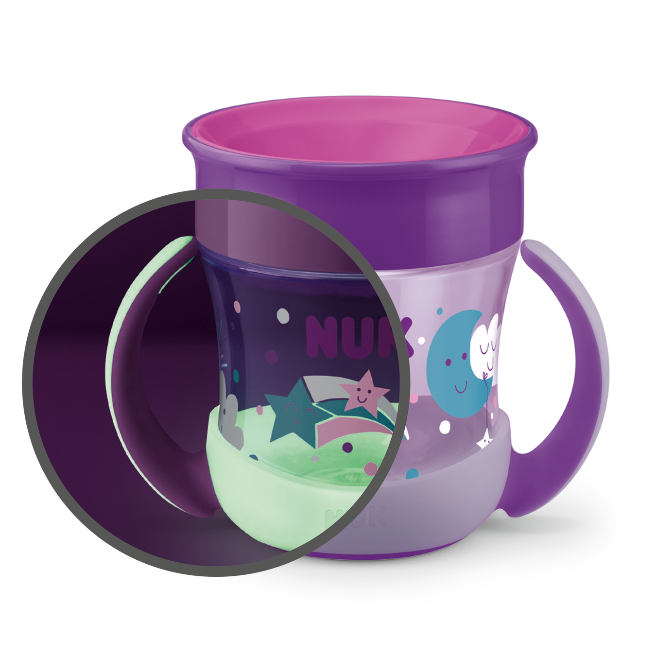 NUK Mini Magic Cup 160ml Night Assorted Colours Trainer Bottles & Cups Baby Factory NUK Mini Magic Cup 160ml Night Assorted Colours Trainer Bottles & Cups Baby Factory