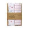 Infancie 2-Pack Baby Muslin Blanket Pink Star/Stripes IT4992