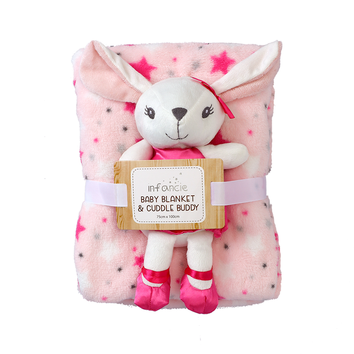 Cuddle blanket pink bunny cheap