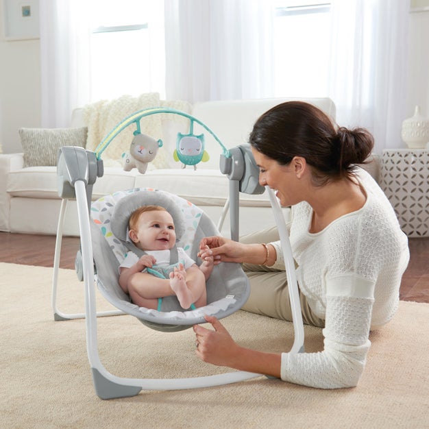 Ingenuity Comfort-2-Go Portable Swing Cuddle Lamb | Baby Swings | Baby