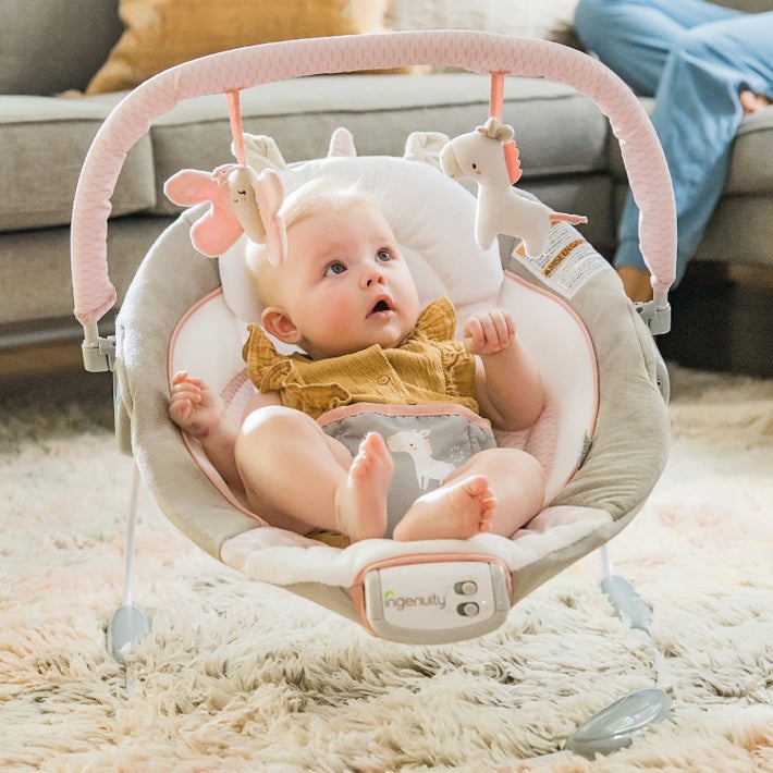 Ingenuity Cradling Bouncer Flora the Unicorn | Rockers & Bouncers | Baby Factory
