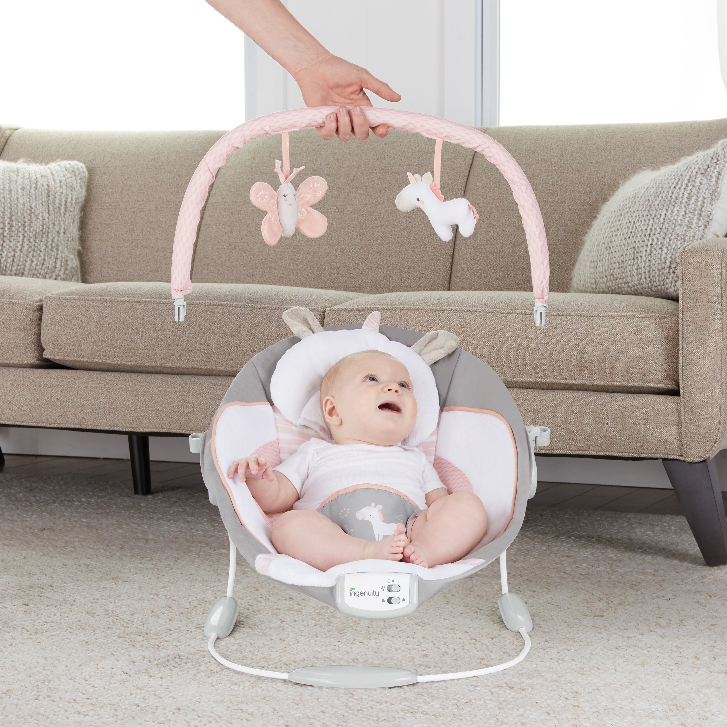 Ingenuity Flora the Unicorn Cradling Bouncer Rockers & Bouncers