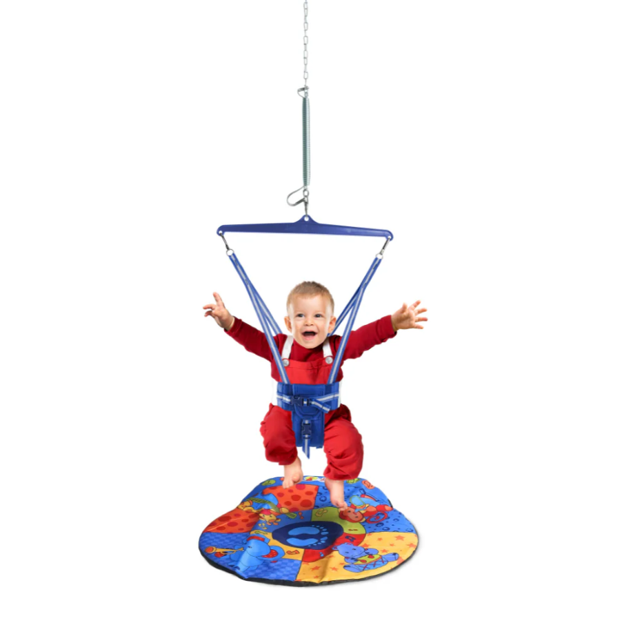 Shop Jolly Jumper Elite With Musical Mat Blue Online at Baby