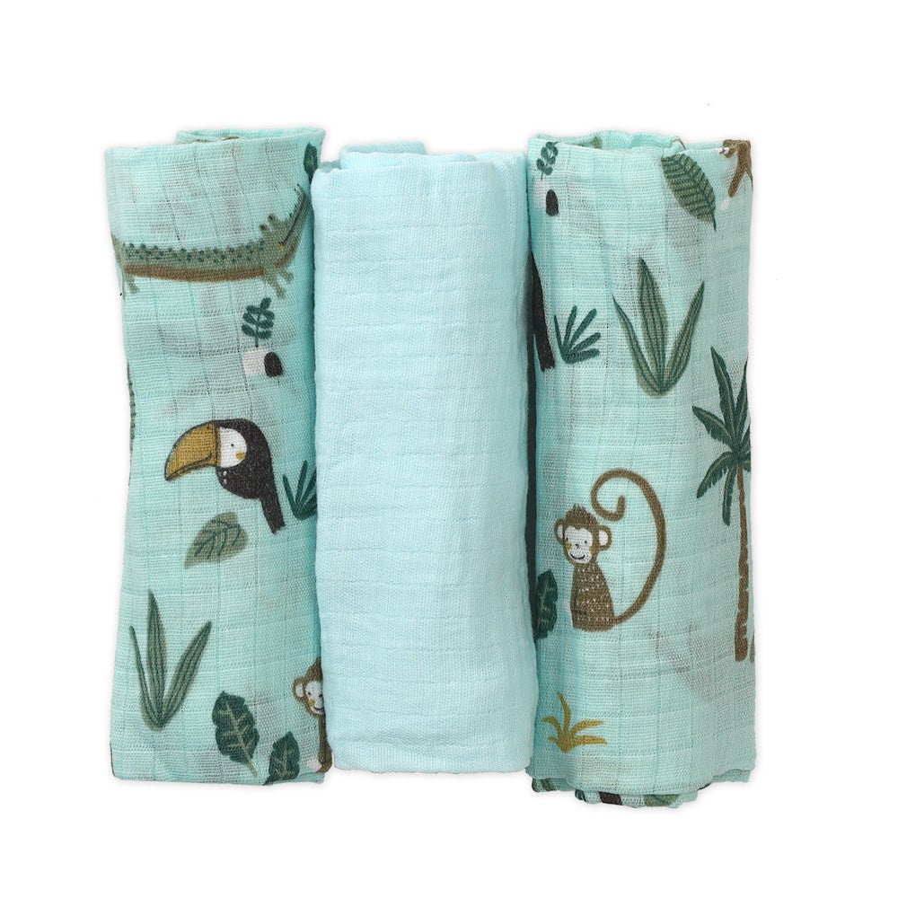 Lullaby Dreams Muslin Cloth 3Pack Girl Wraps Baby Factory