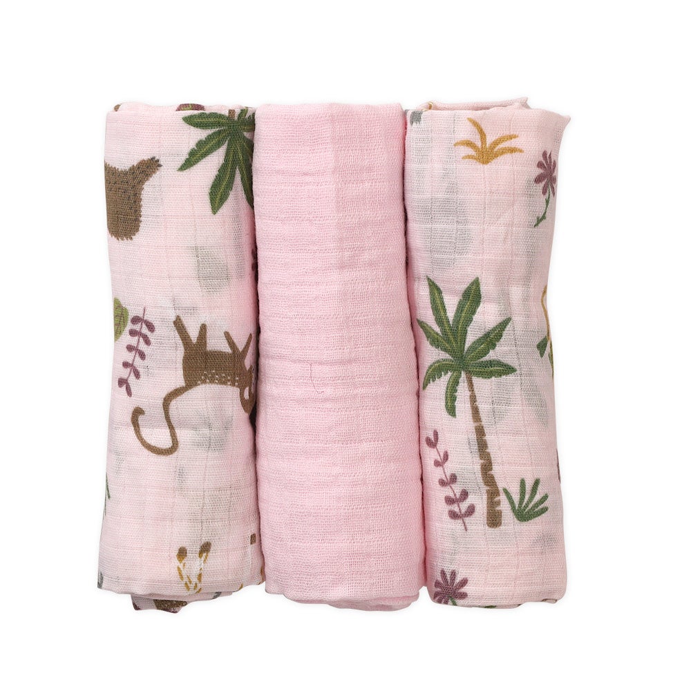 Lullaby Dreams Muslin Cloth 3Pack Girl Wraps Baby Factory