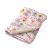 Lullaby Dreams Printed Flannel with Sherpa Back Blanket Pink