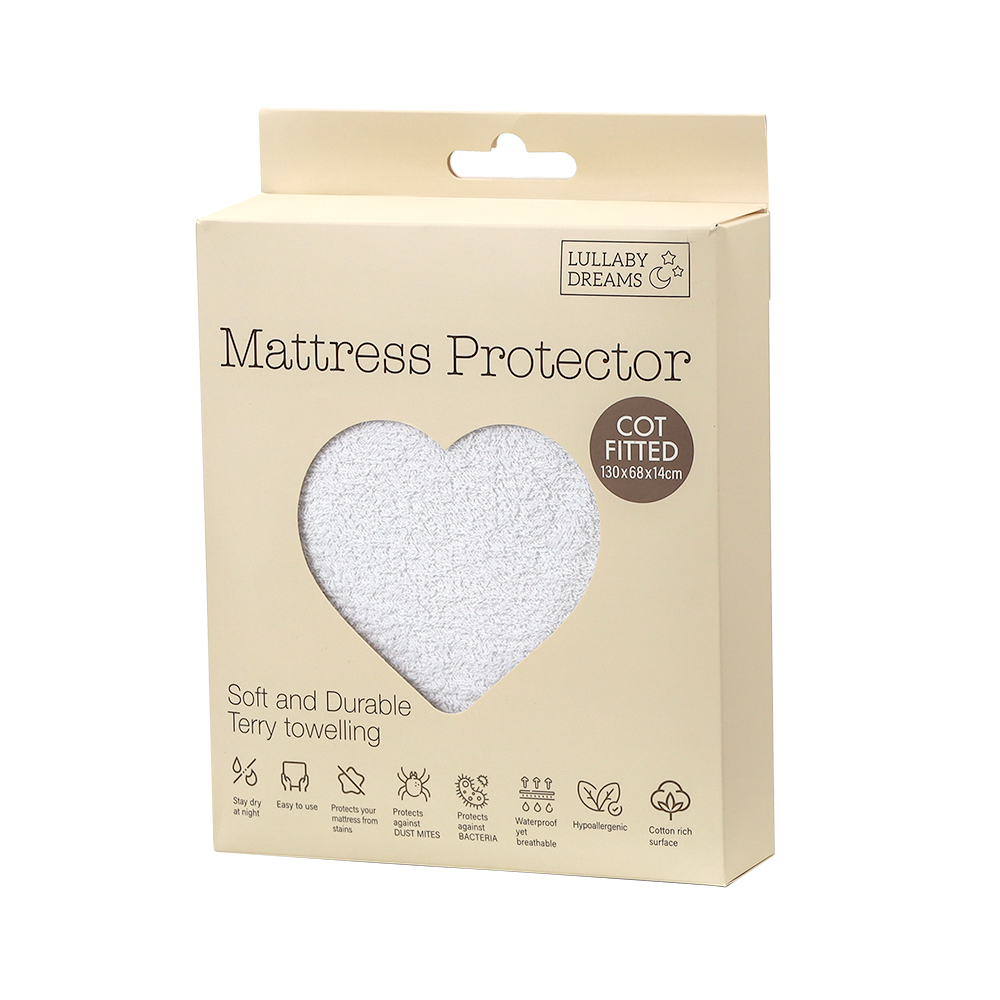 Lullaby Dreams Waterproof Mattress Protector Cot Fitted Mattress
