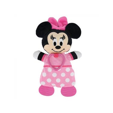 Minnie Mouse Teether Blanket Toy 20cm Pink