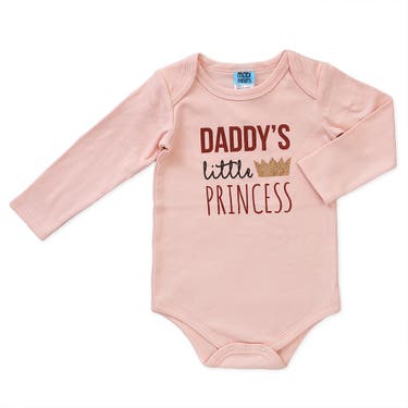 Mobi Minors Edlp Ls Bodysuit Daddys Princess