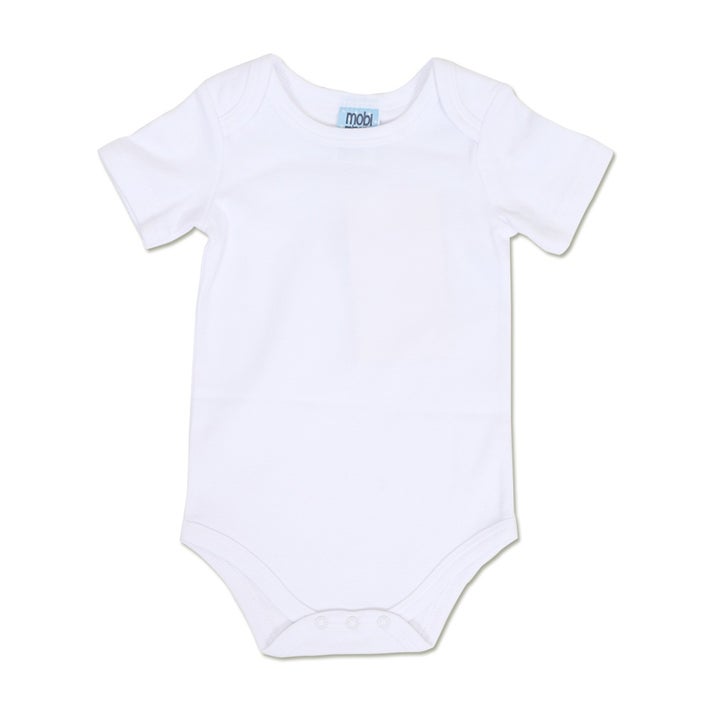 Mobi Minors EDLP Short Sleeve Bodysuit White | Prem | Baby Factory