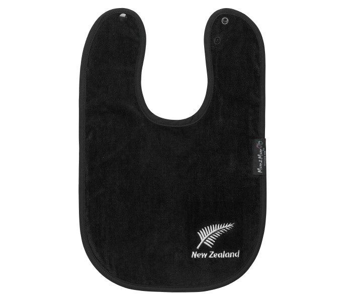 Mum2Mum Kiwiana Wonder Bib Black Fern Bibs Baby Factory