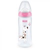 NUK First Choice Feeding Bottle with Temperature Control 300ml Pink