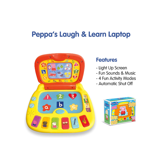 Peppa Pig Laugh Learn Laptop Activity Toys Baby Factory