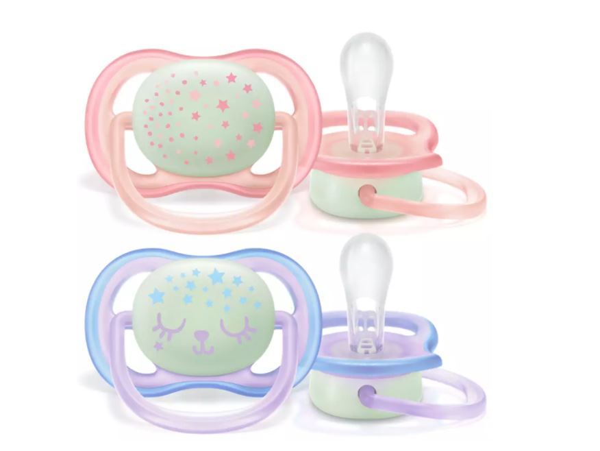 Philips Avent Soother Ultra Air Night Soother 06m 2 Pack Soothers