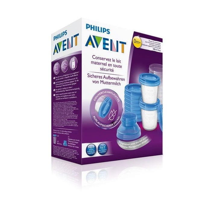 Buy Philips Avent Reusable Breast Milk Storage Cups 0m+ 180ml x10 ·  Switzerland