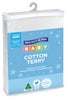 Protect A Bed Cotton Terry Waterproof Cot Single Mattress Protector with Elastic Straps