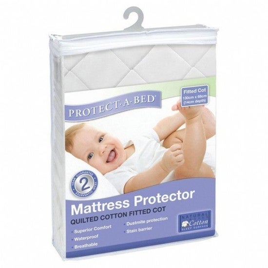 Protect A Bed Quilted Fitted Cotton Cot Mattress Protector Mattress