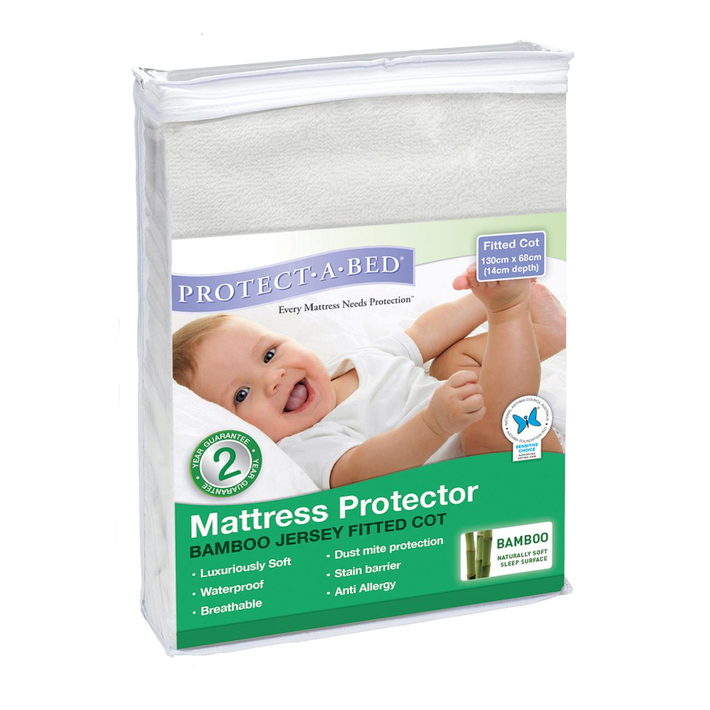 Plastic cot top mattress protector