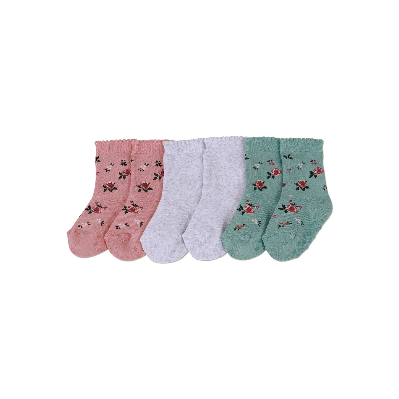 Ricochet Kids EDLP Floral Terry 3pk Crew Socks | Accessories | Baby Factory