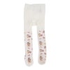 Ricochet Kids Footed Tights Cream Flowers