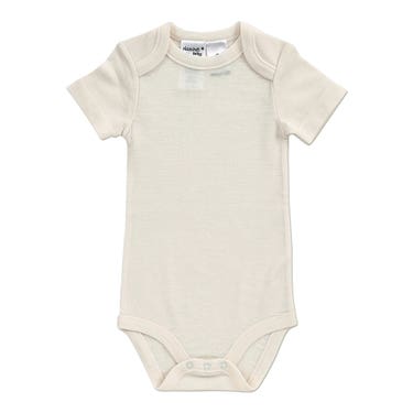 Ricochet Merino Baby Merino Bamboo S/s Bodysuit Winter White
