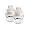 Tommee Tippee Closer to Nature Baby Bottle 150ml Slow-Flow Anti-Colic Teat 2-Pack