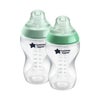 Tommee Tippee Closer to Nature Baby Bottle 340ml with Medium Flow Anti-Colic Teat 2-Pack