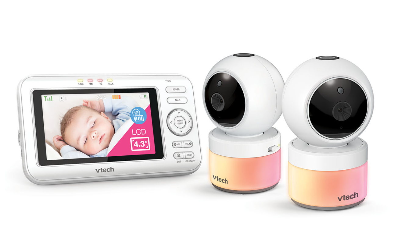 VTech BM4700N2 Pan & Tilt Full Colour Video Baby Monitor Twin Camera