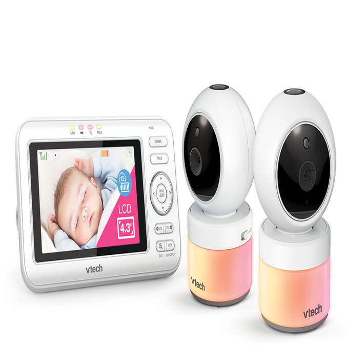 VTech BM4700N-2 Pan & Tilt Full Colour Video Baby Monitor - Twin Camera, Baby  Monitors